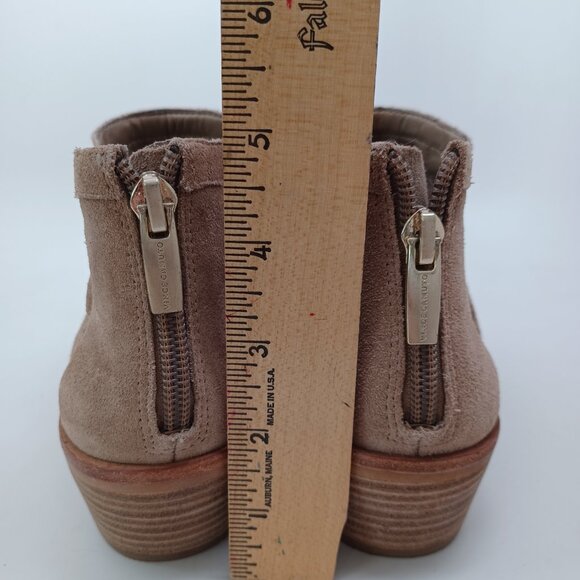 Vince Camuto Ankle Bootie Tan Suede Peera Cutout Western Boots Boho Womens 7 NEW - Picture 11 of 13